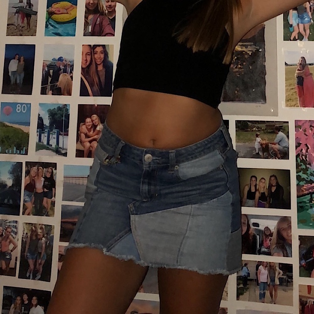 Patchwork Jean skirt